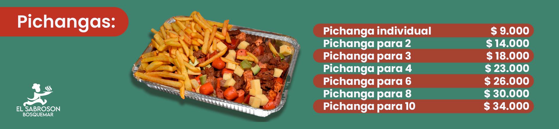 Pichanga menu 1